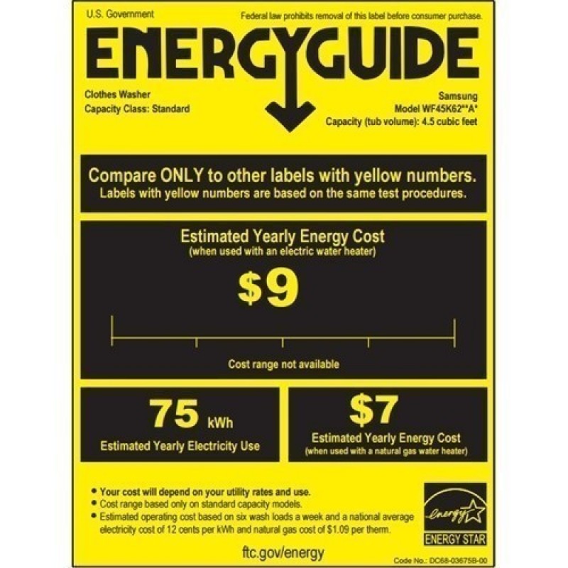 Samsung WF45K6200AZ 4.5 cu. ft. High Efficiency Front Load Washer with